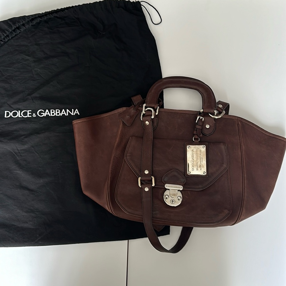 Dolce & Gabbana Miss Catch Leather Tote Bag